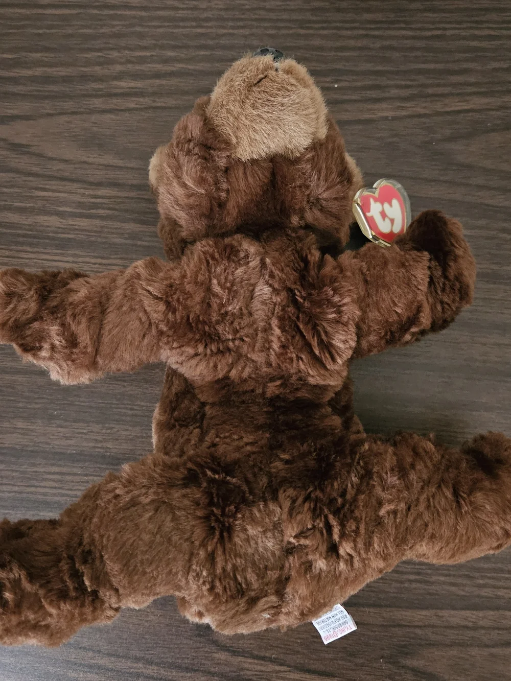 Ty Plush Brown Bear Pet Toy - Dark and Light Brown